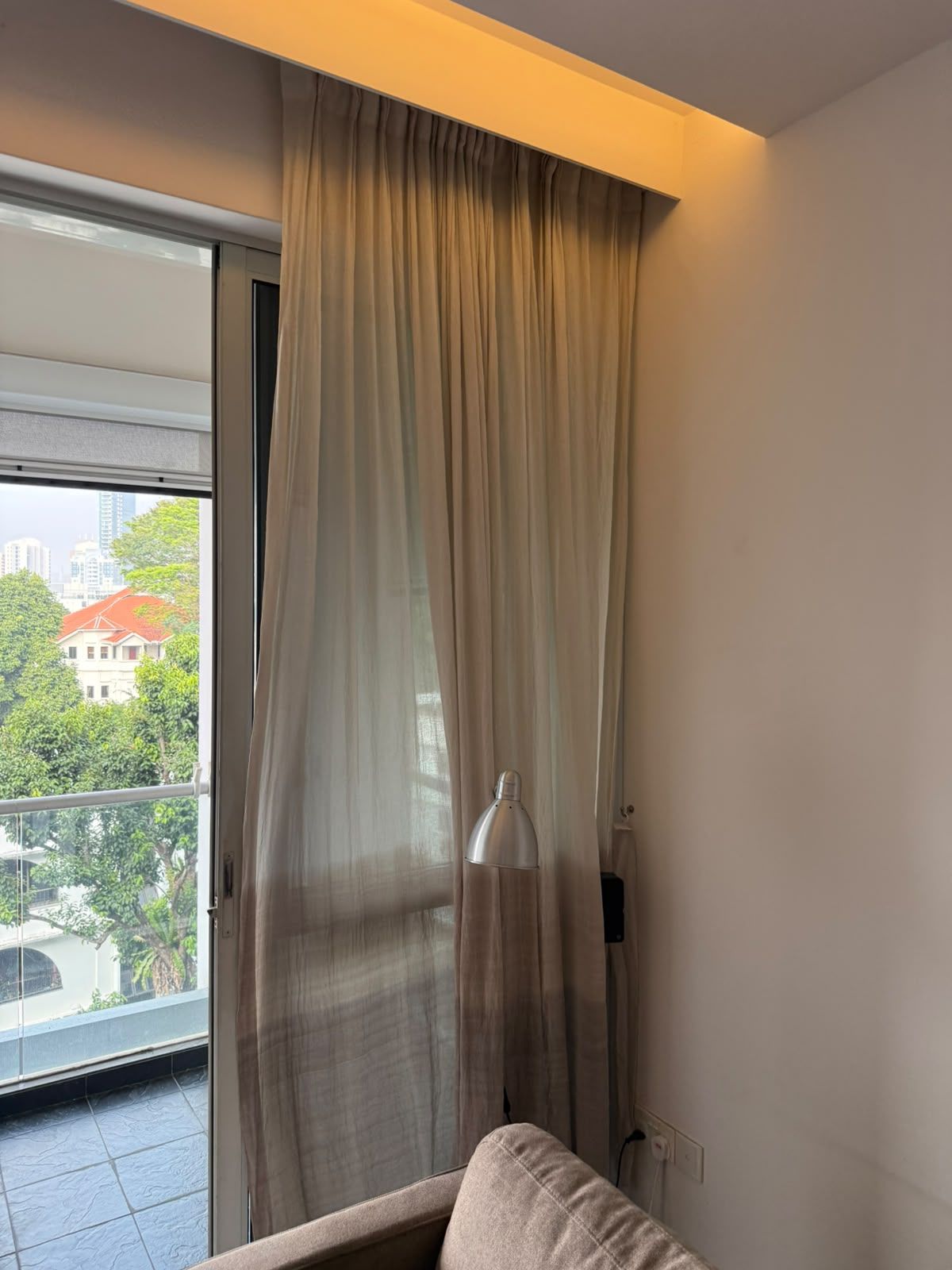 curtain before