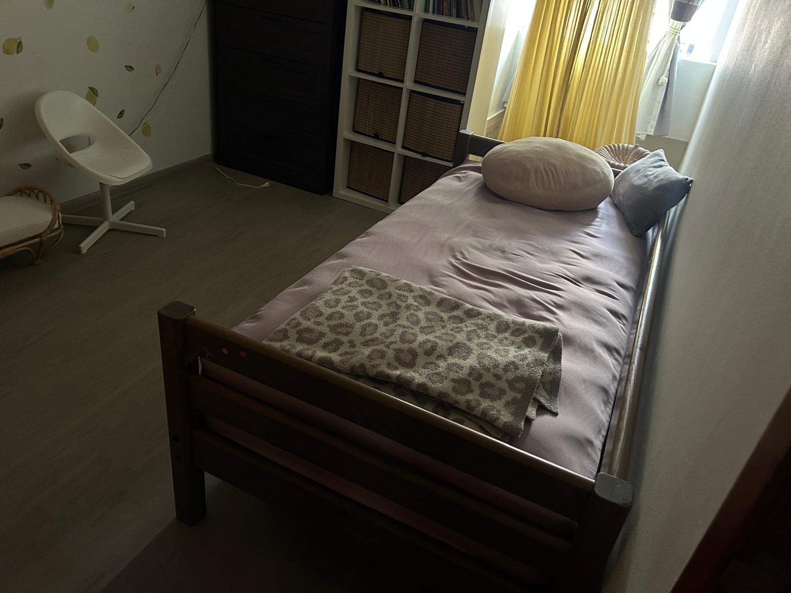 single bed before