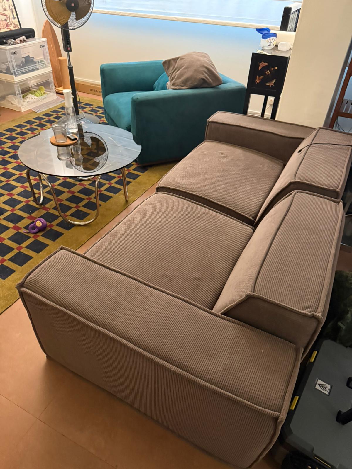 sofa & armchair before