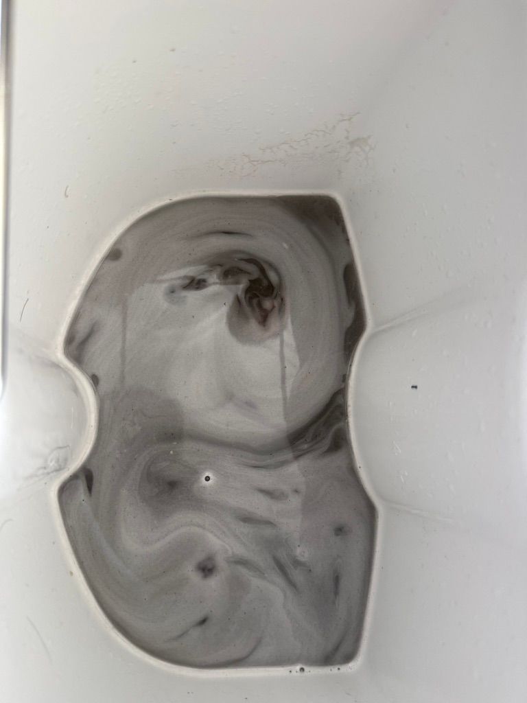 dirty water from cleaning mattress