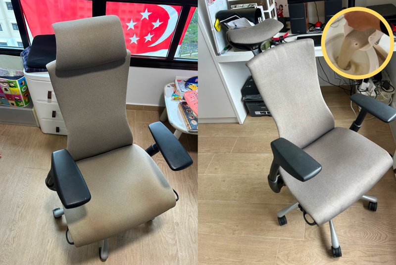 office chair before after