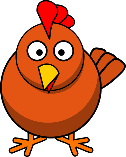 A cartoon chicken
