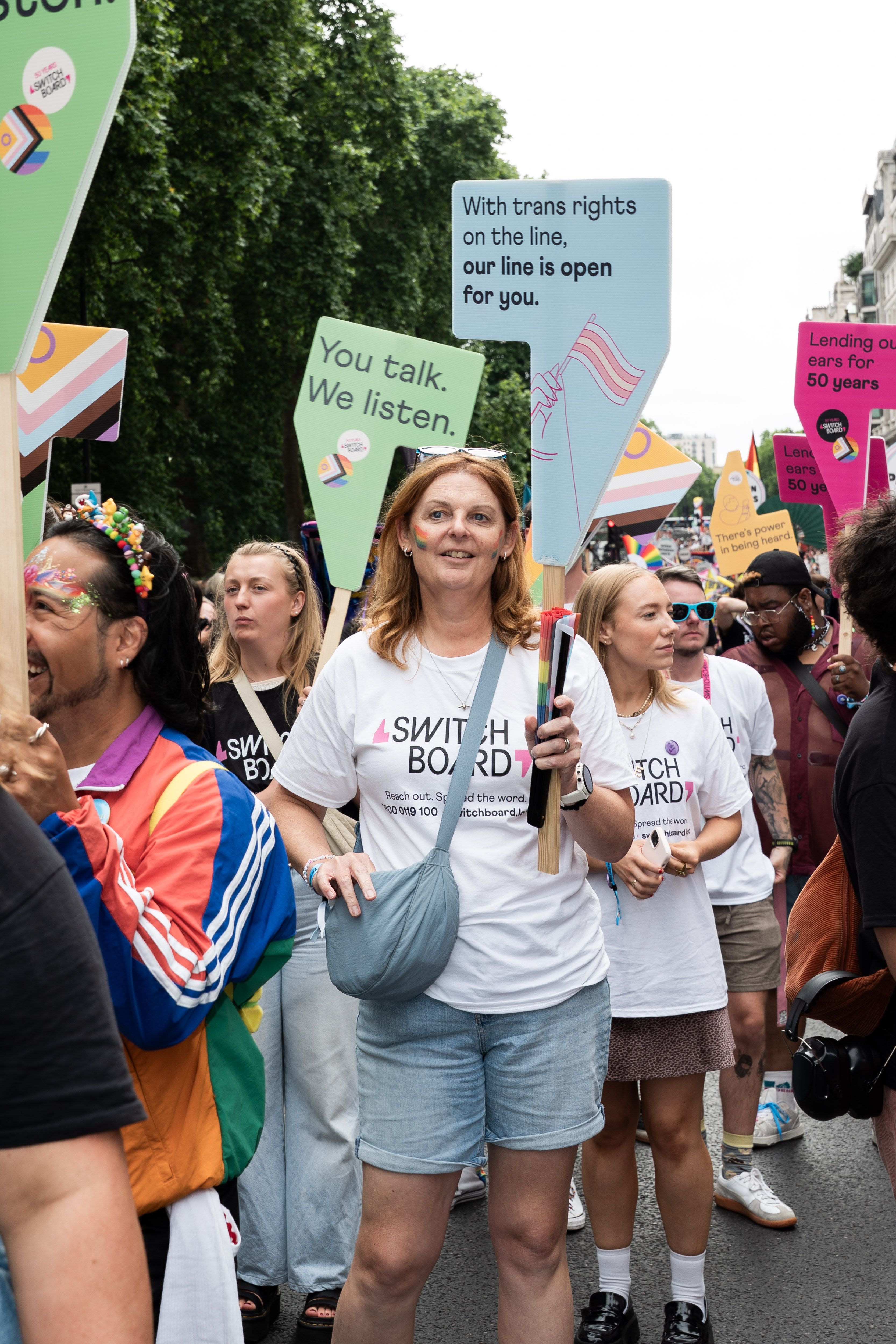 Two volunteers at Pride in London