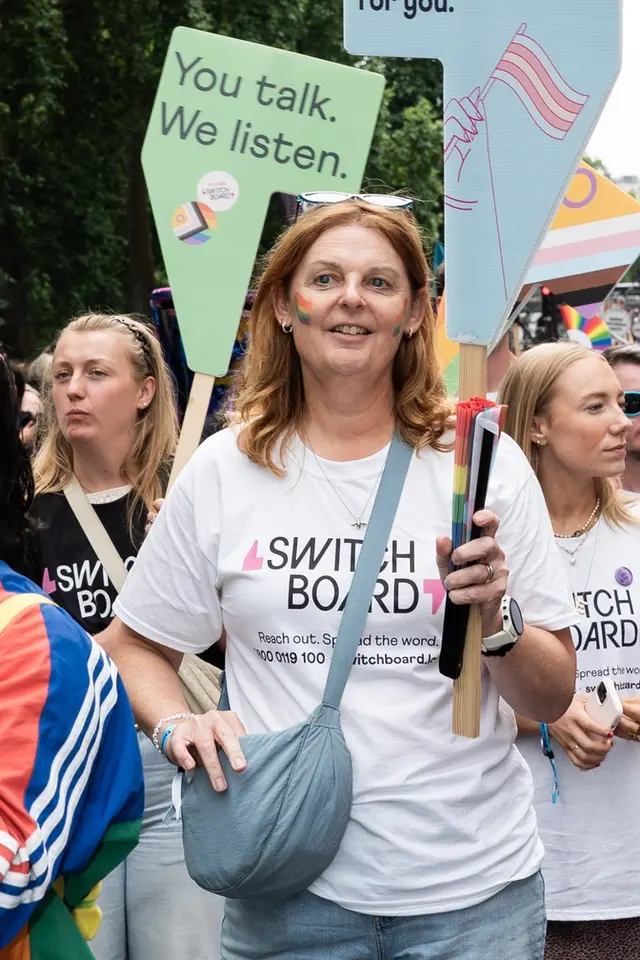 Two volunteers at Pride in London