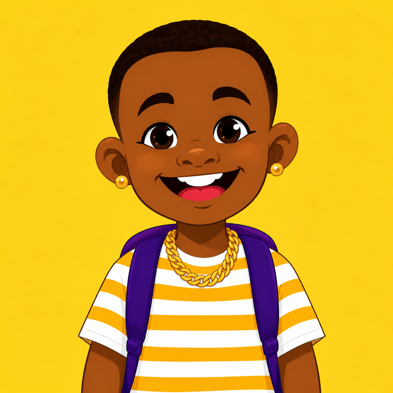 Jordan, one of the Hip Hop Littles, smiling.