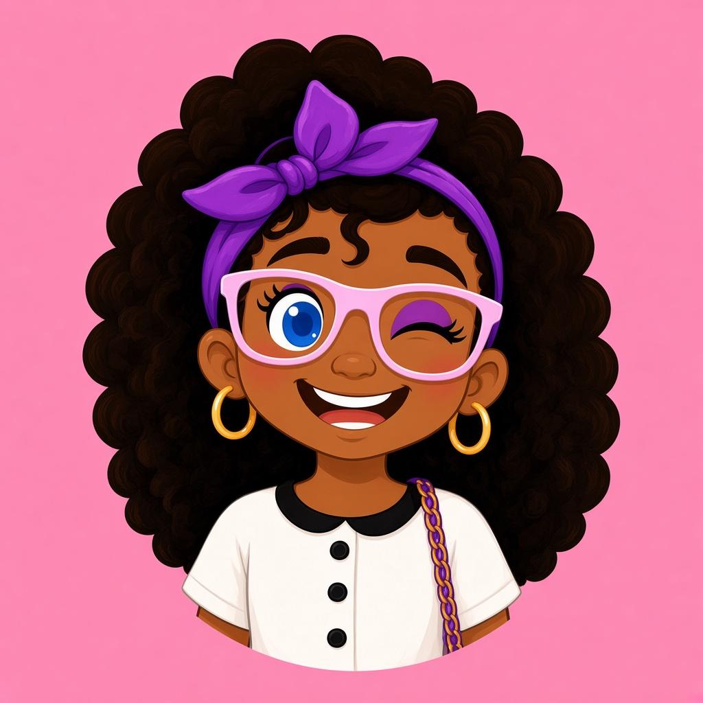 Zoey, one of the Hip Hop Littles, smiling.