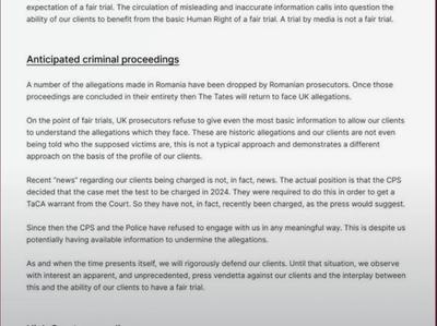 UK Lawyer statement.