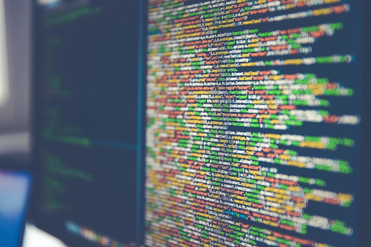 Close up photo of code on a computer screen