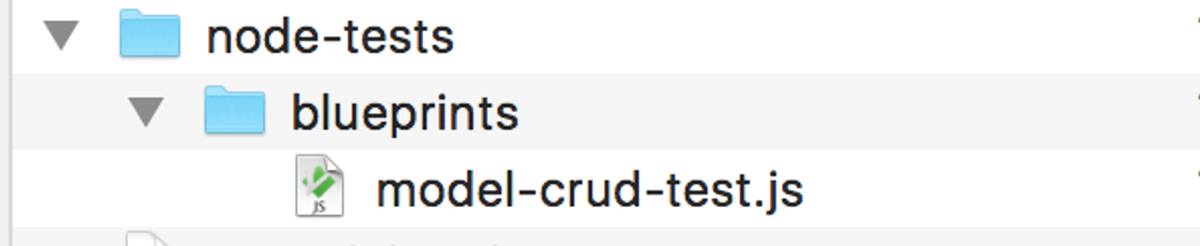 File structure showing test harness file location