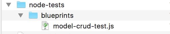 File structure showing test harness file location