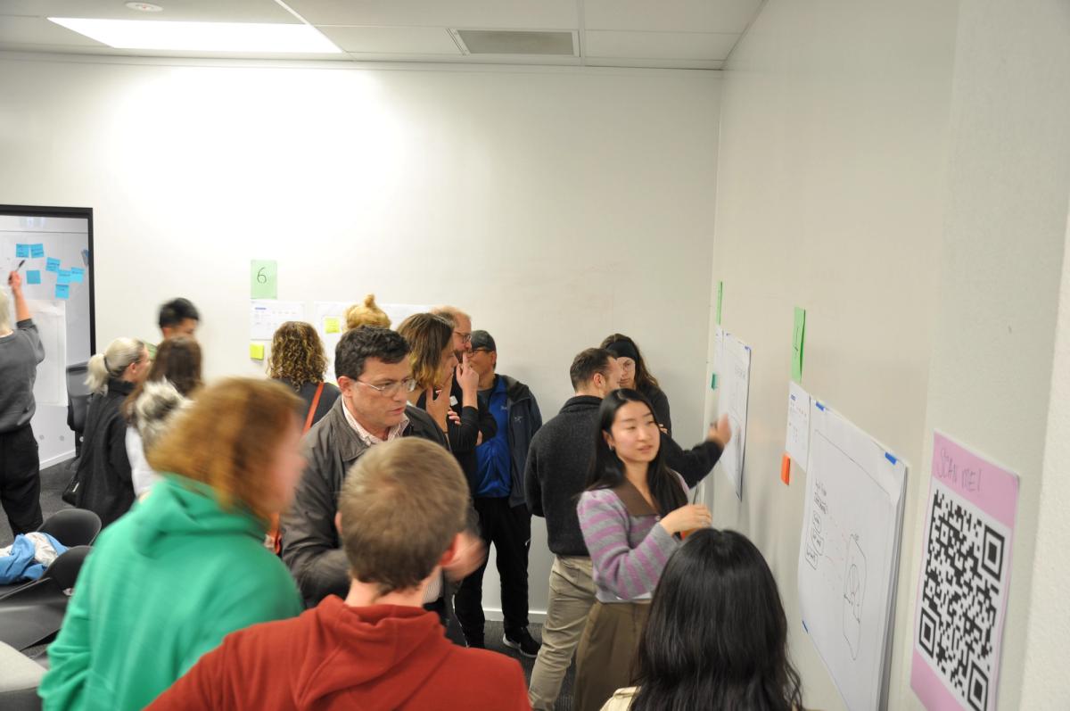 co-design group designing wireframes