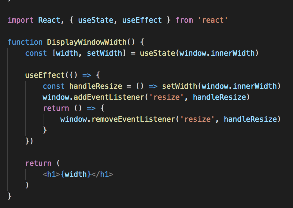 Screenshot of code