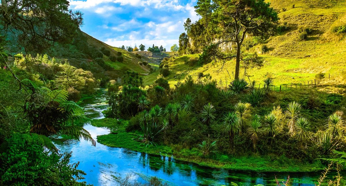 A pristine waterway in the countryside