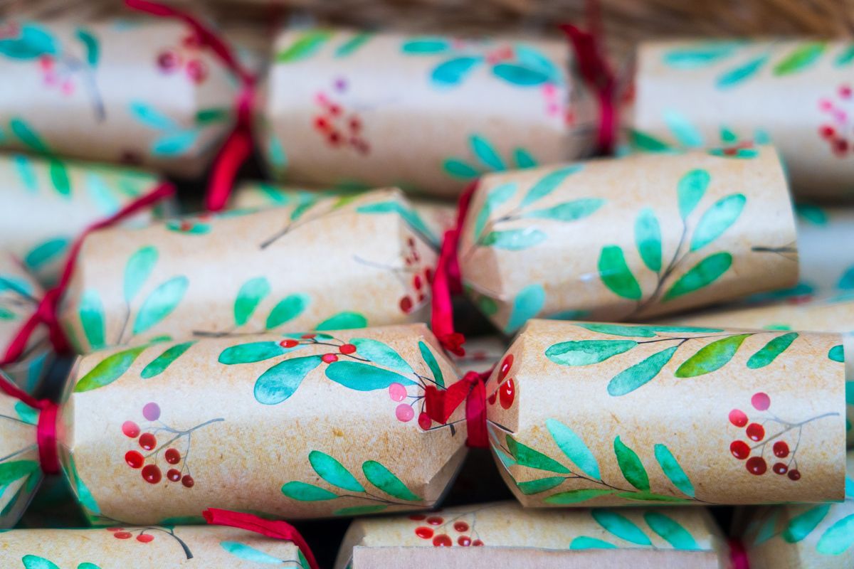 A pile of Christmas crackers
