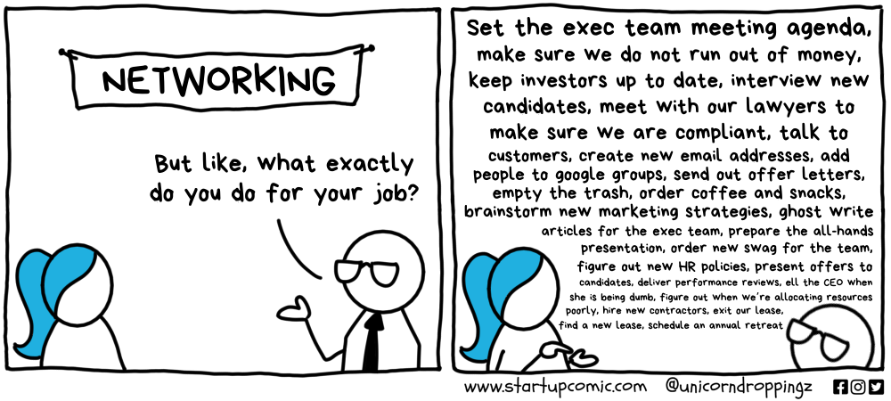 A comic explaining a Chief of Staff responsibilities