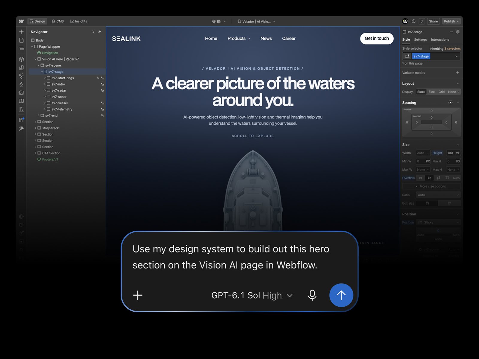 Webflow MCP review: what we learned building Sealink