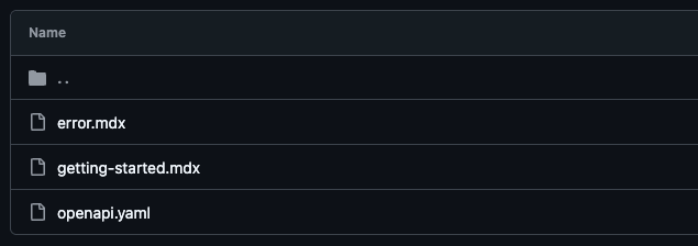 The newly added openapi.yaml