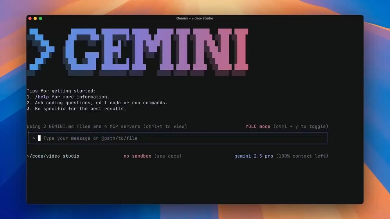 google gemini cli screenshot