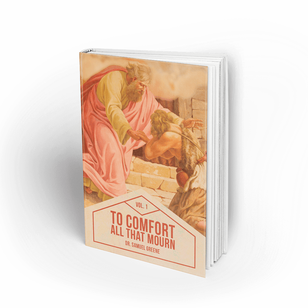 Standing 3D mockup of the “To Comfort All That Mourn” hardcover