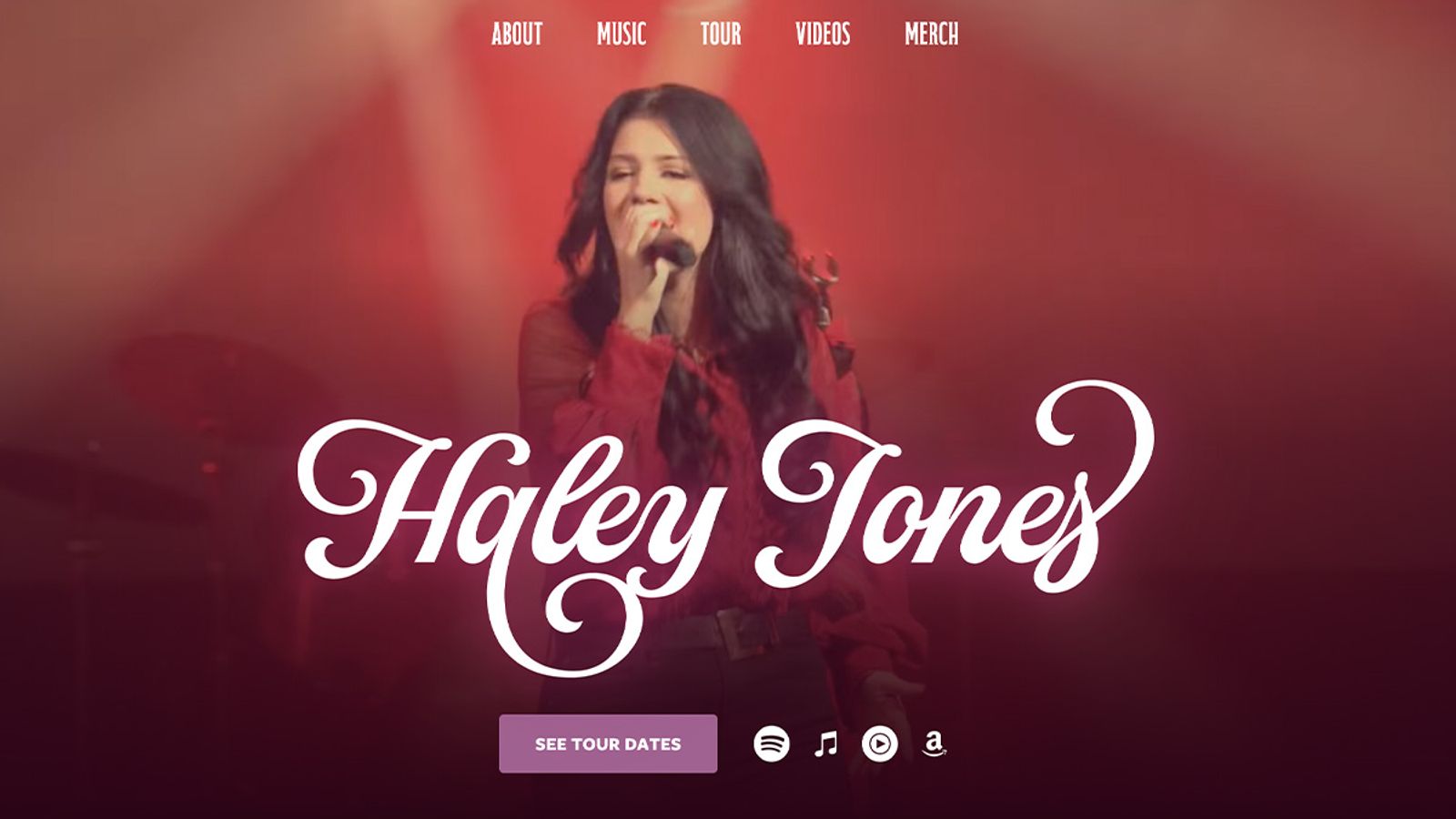 Haley Jones website homepage