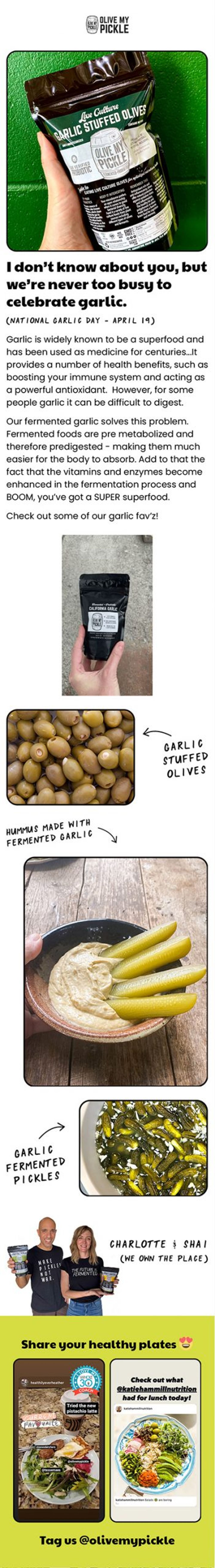Olive My Pickle Email Design
