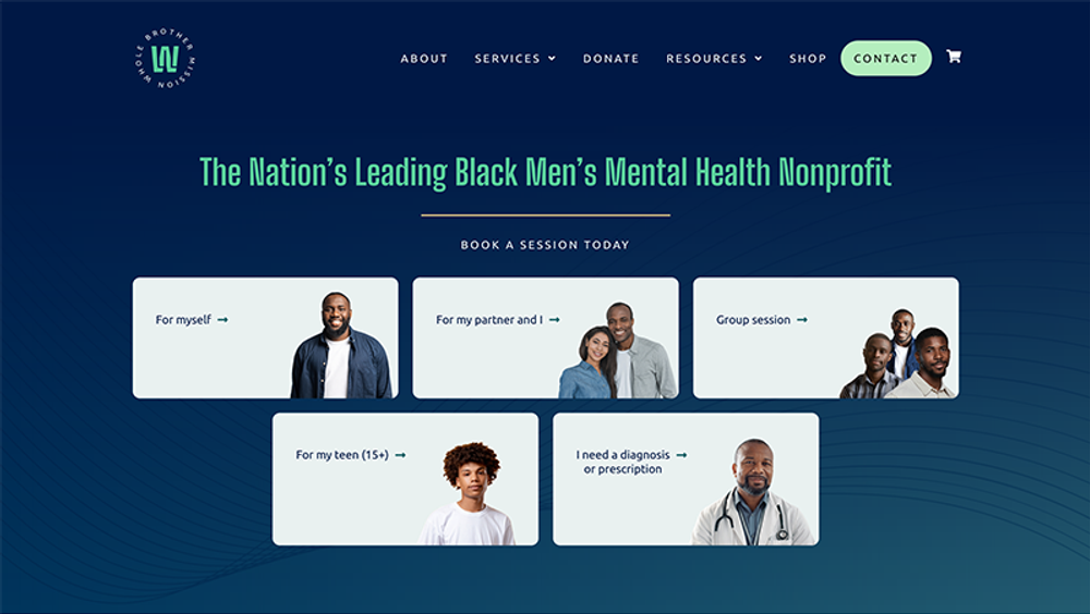 Website Redesign for Whole Brother Mission