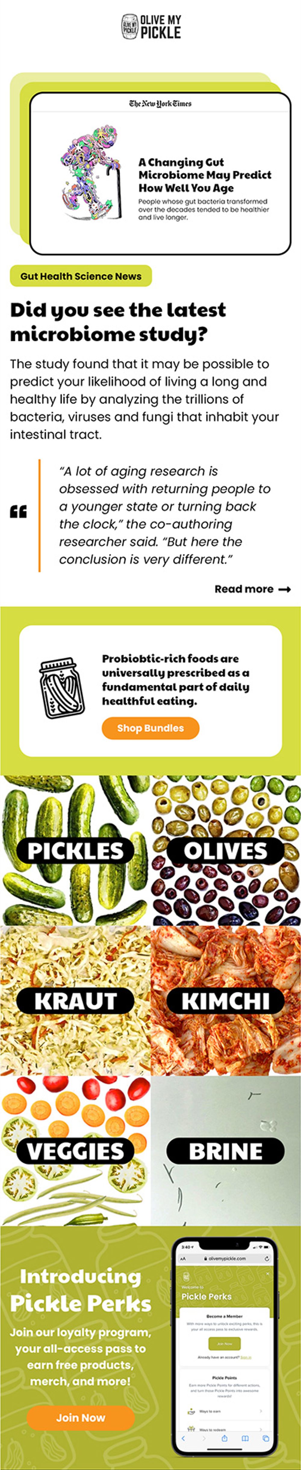 Olive My Pickle Email Design
