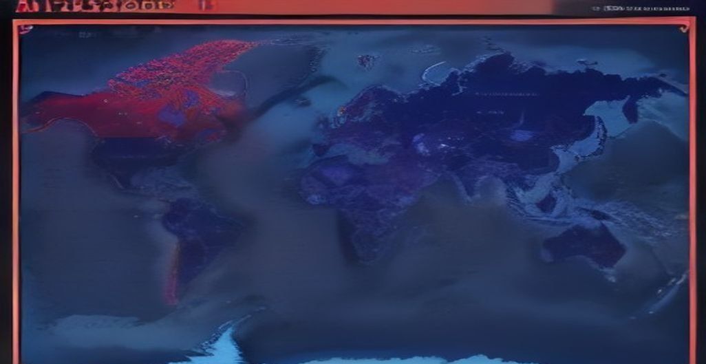 AI-generated cover: dark blue world map with red highlighted unsupported regions and translucent ownership-chain lines