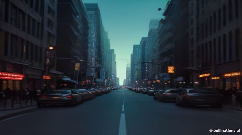AI-generated cover: A futuristic AI video generator creating a short clip of a bustling city street with synchronized audio waveforms visible in the air, no text or logos