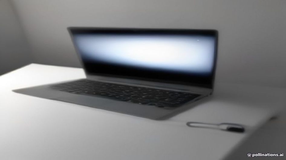 AI-generated cover: A sleek, ultra‑thin grey laptop with a 14‑inch OLED display open on a minimalist desk, highlighting its fanless design and magnesium‑aluminum chassis, soft studio lighting, no logo