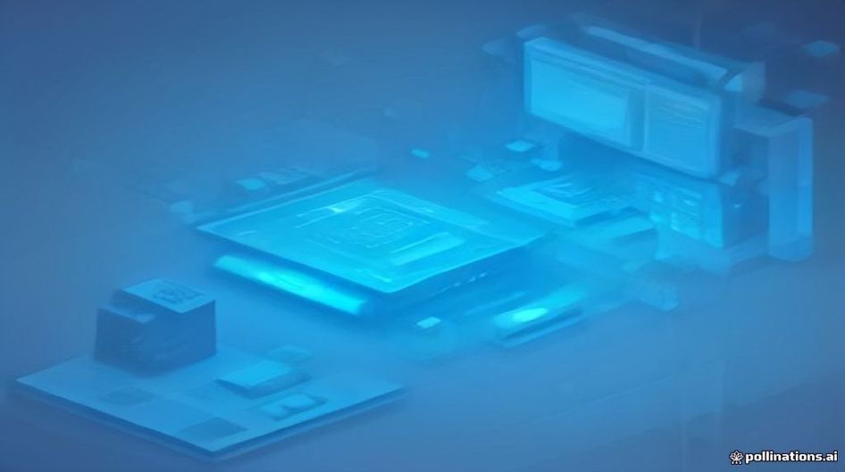 AI-generated cover: A stylized isometric view of a telecommunications infrastructure hub with translucent blue flowcharts showing AI agents handling claims, code generation, and compliance checks, no 