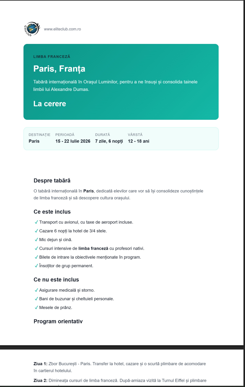Imagine cu un PDF generat.