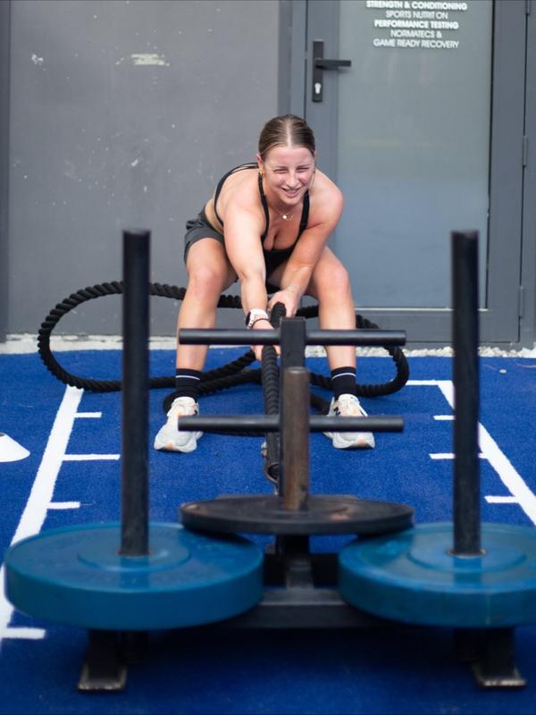 sled pull at the hyrox event