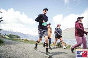 Jack running the queenstown marathon