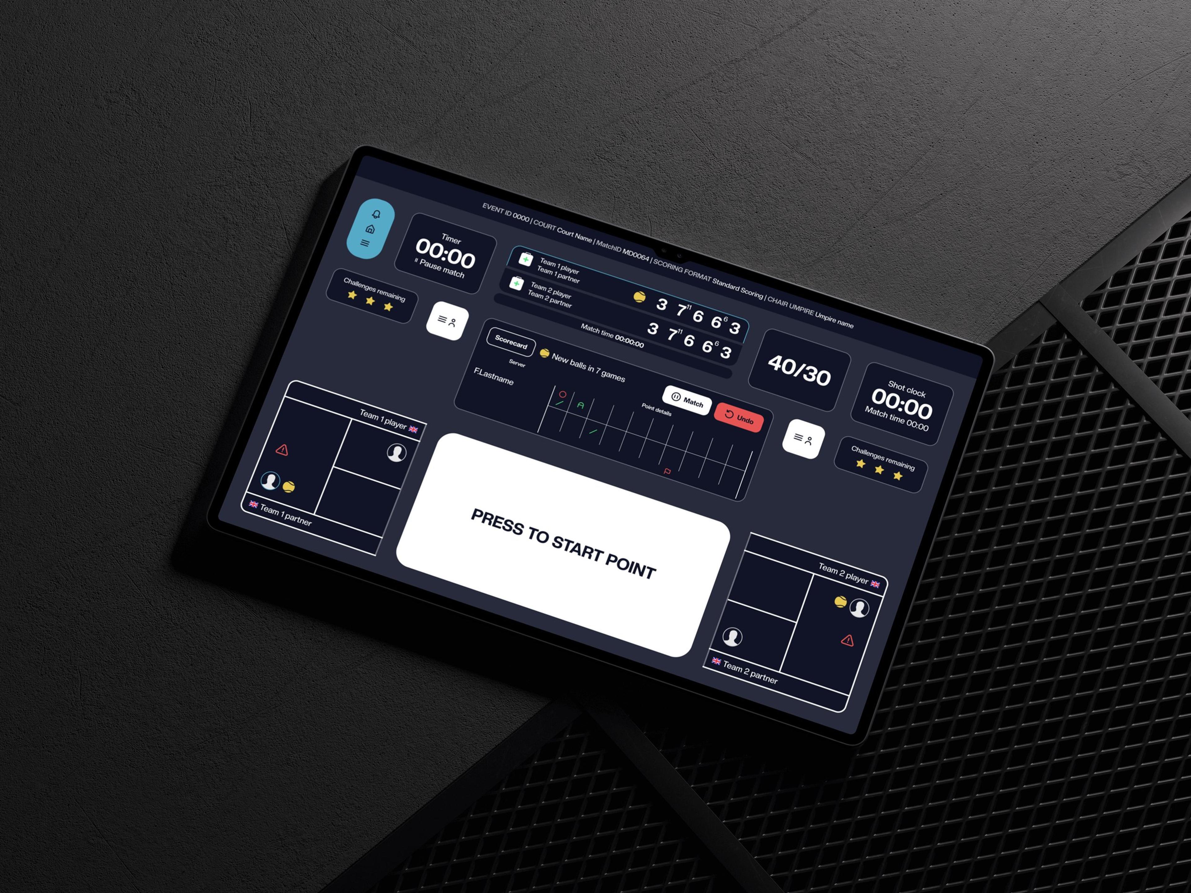 Tennis Score — An umpire app built for performance under pressure.