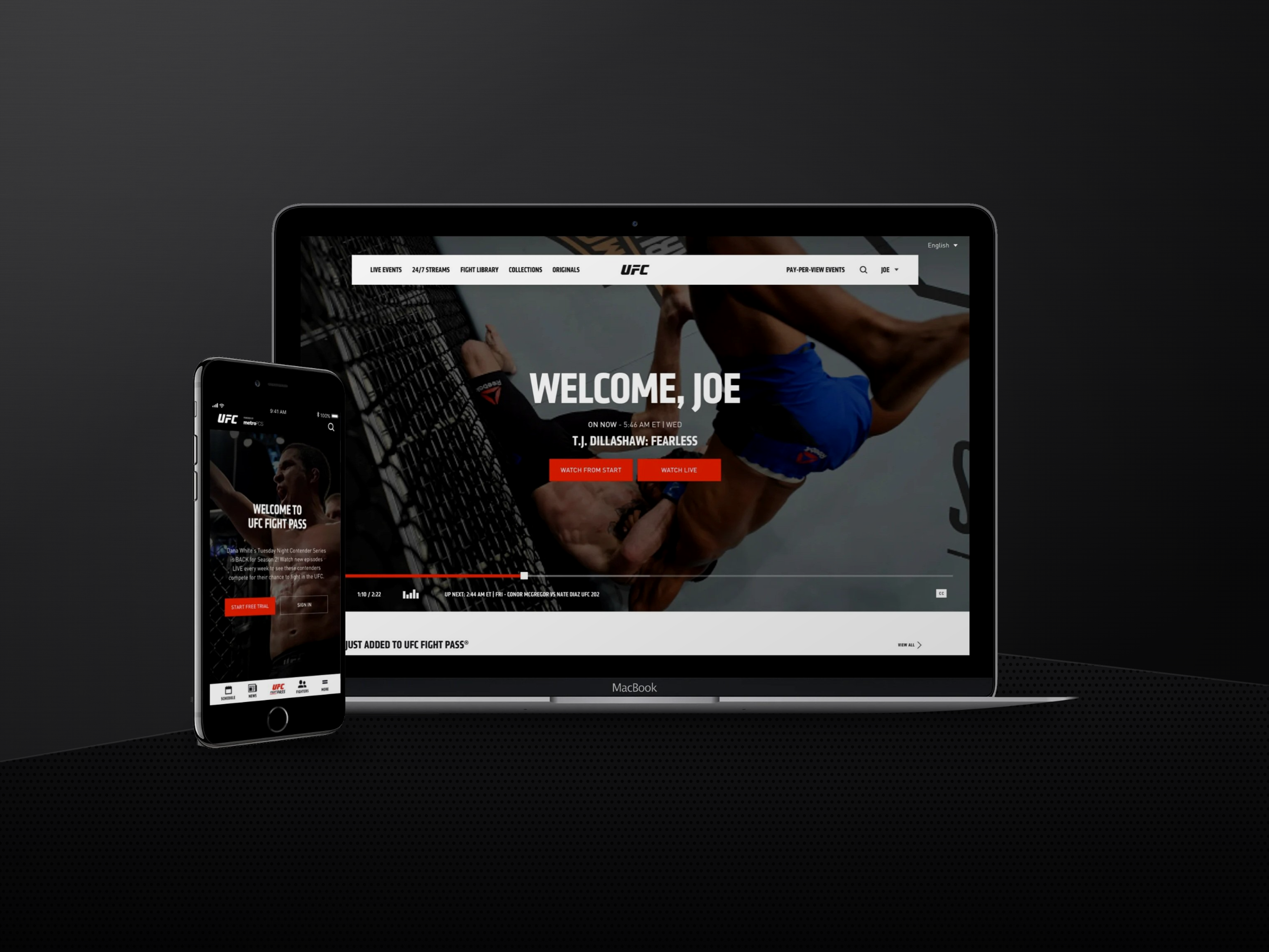 UFC Fight Pass — Round-the-clock action, reimagined for fans around the world.