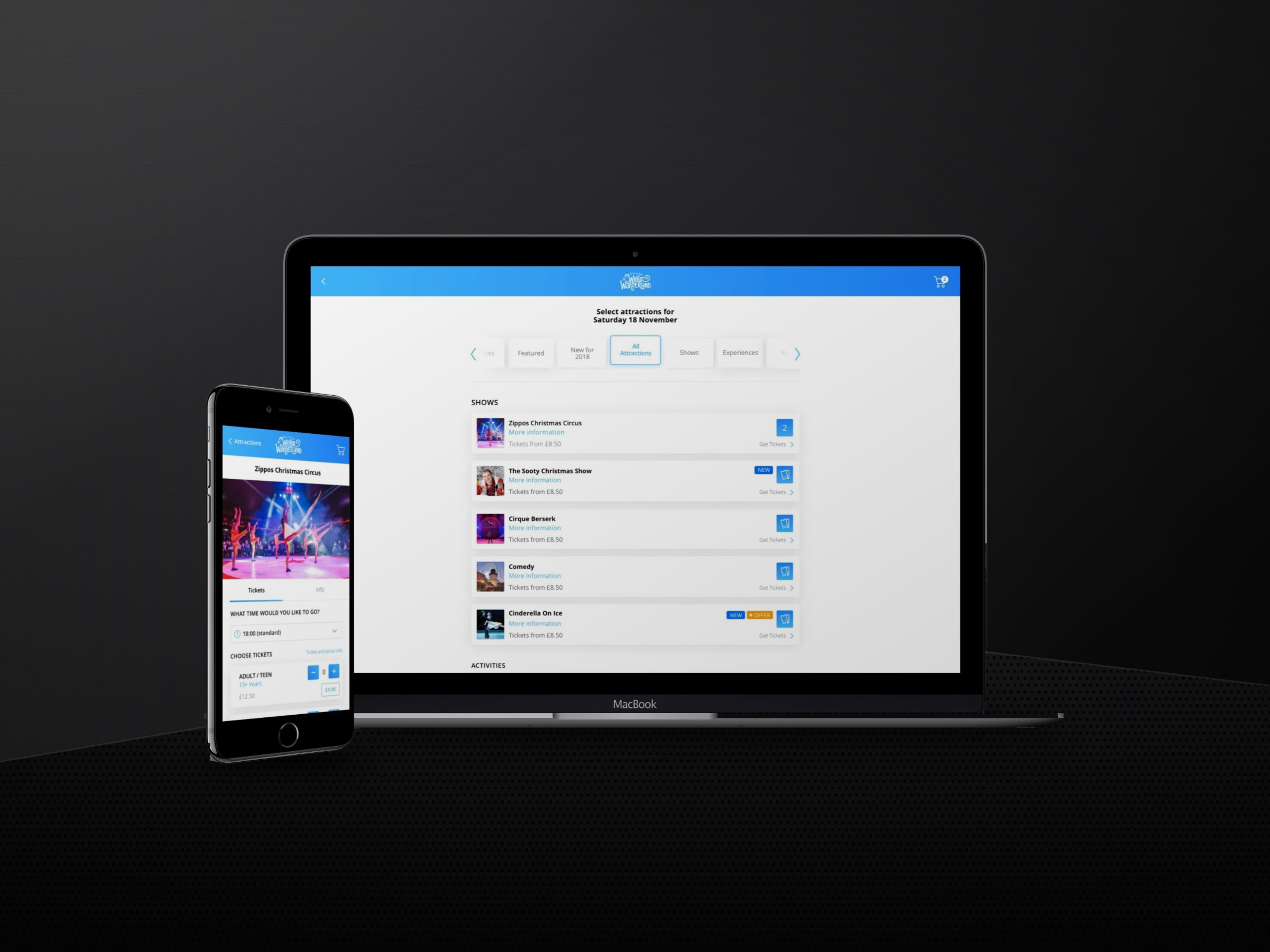 Winter Wonderland — A mobile-first ticketing app for the UK’s number one Christmas destination.