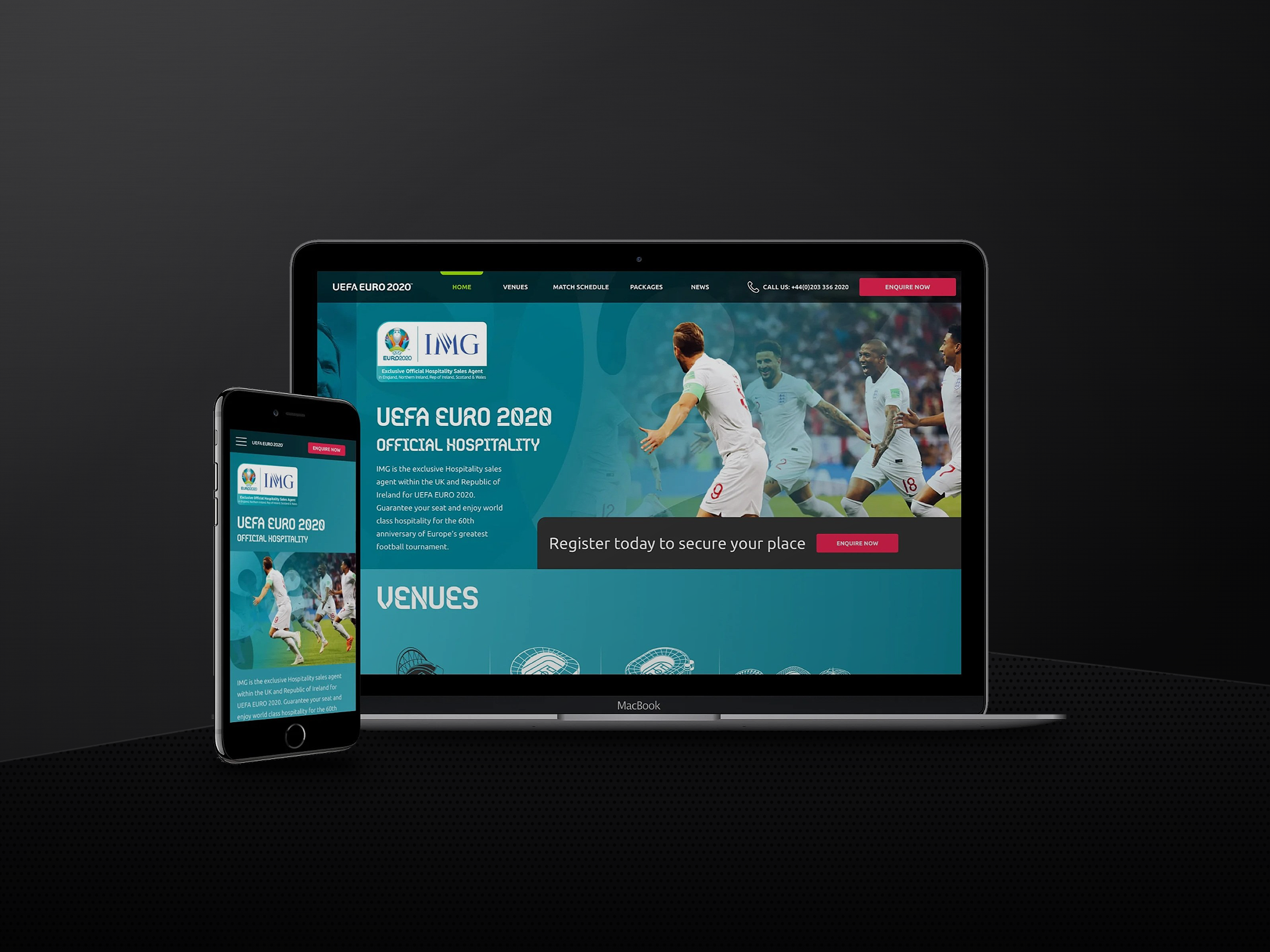 Euro 2020 — A three-tap lead-gen UX for a £40m hospitality target.