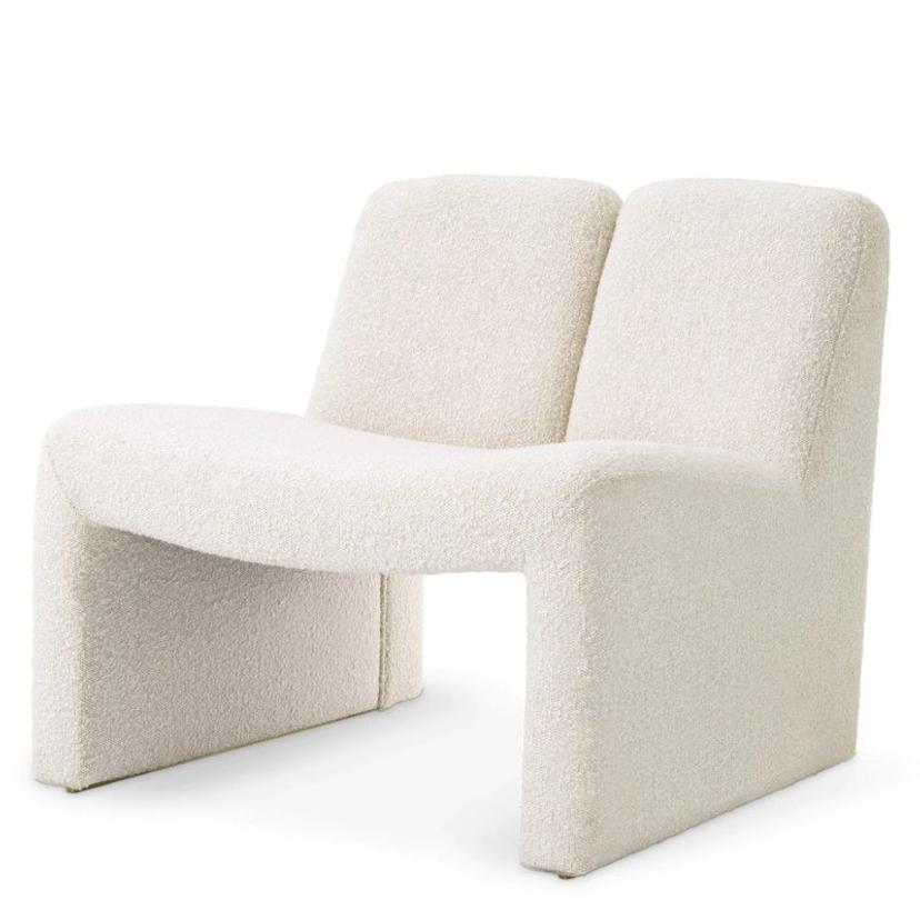 Oti white boucle accent chair — image 1 of 2