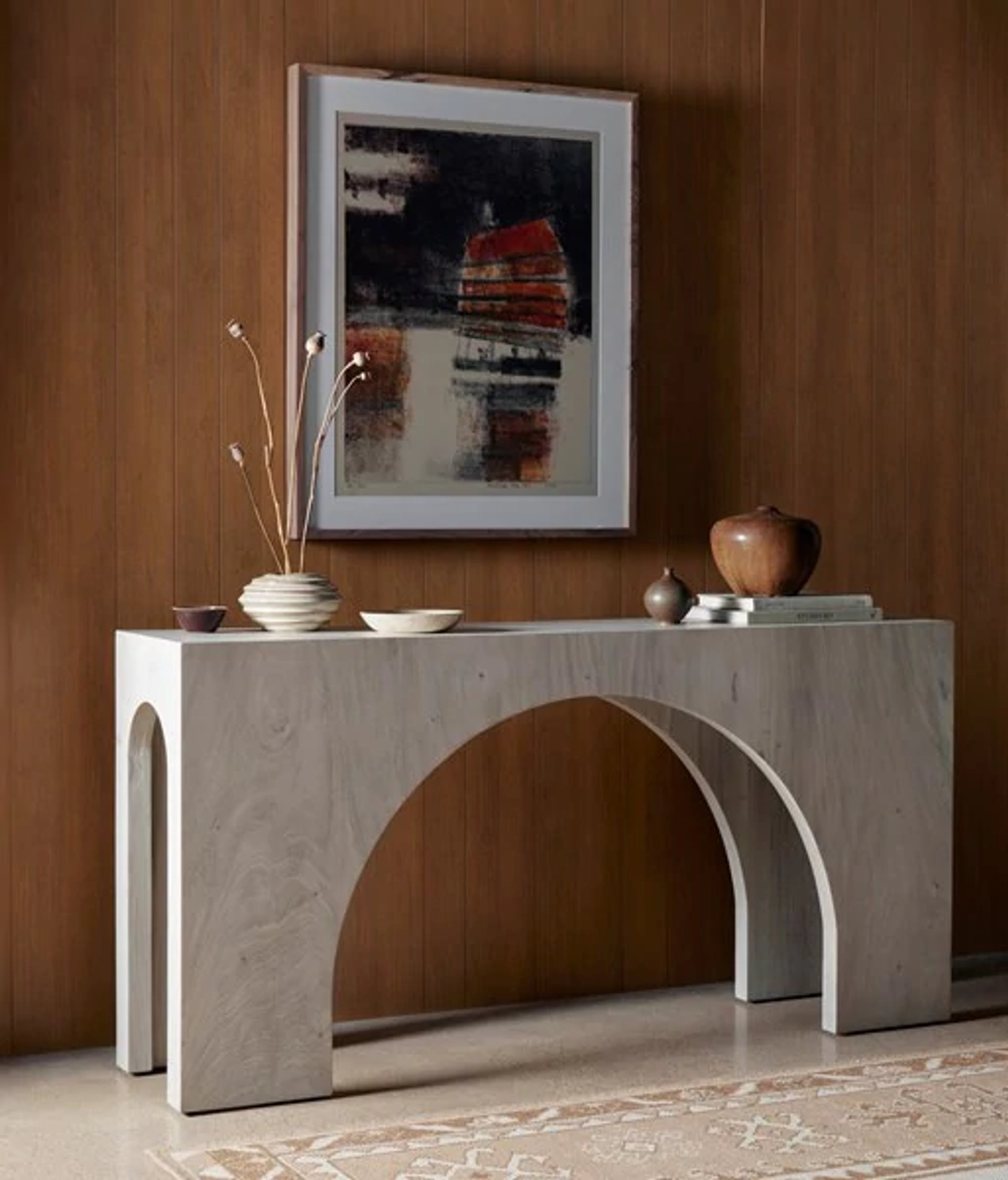 Alcantara console table