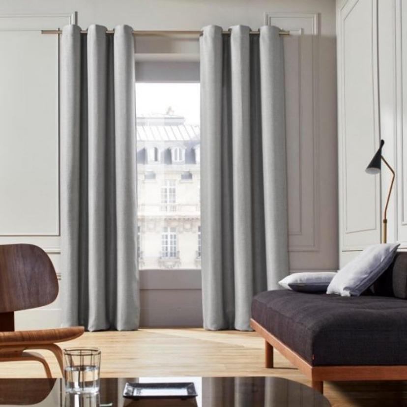 Grey Cotton Curtain — image 1 of 2