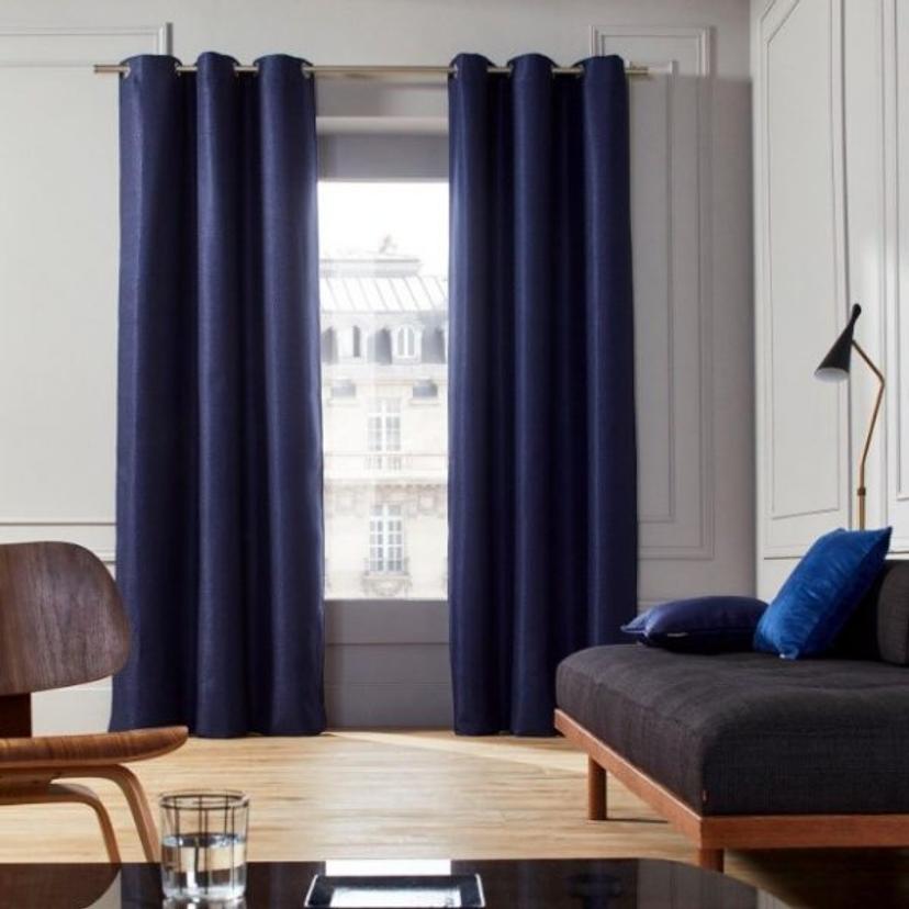 Blue Cotton Curtain — image 1 of 2
