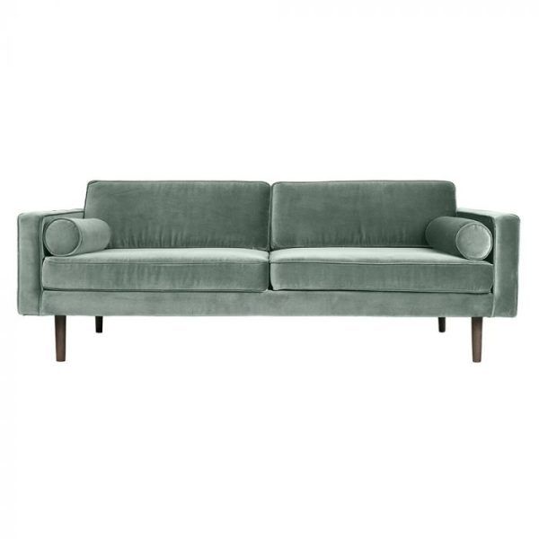 Maria two seater sofa sky green