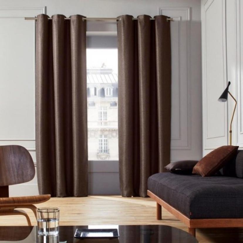 Brown Cotton Curtain — image 1 of 2