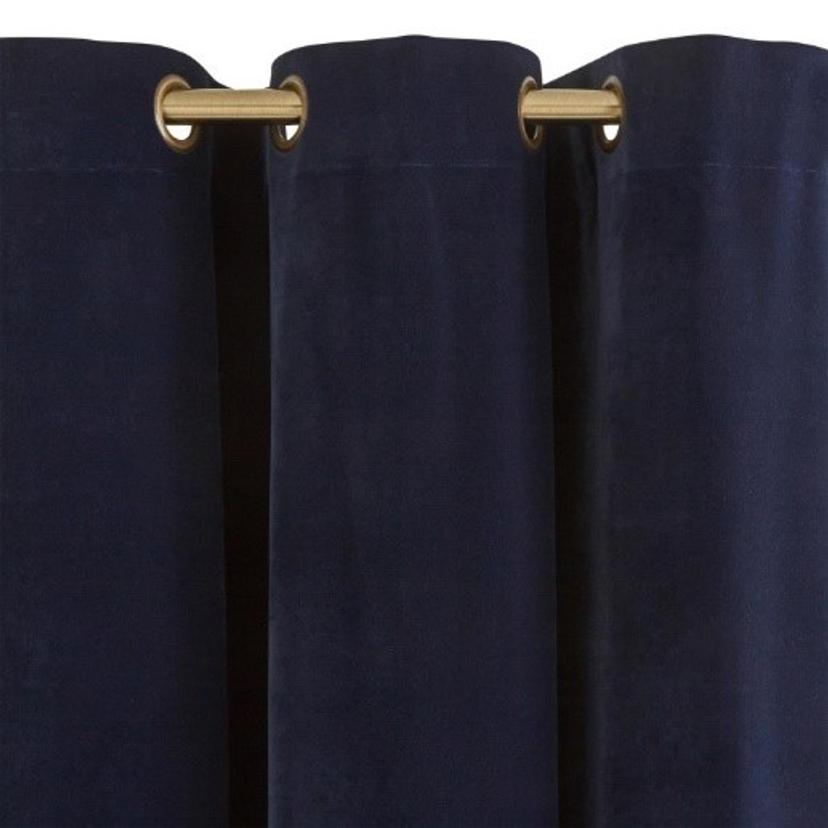 Navy Blue Velvet Curtain — image 2 of 2