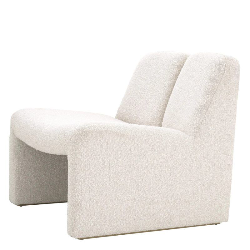 Oti white boucle accent chair