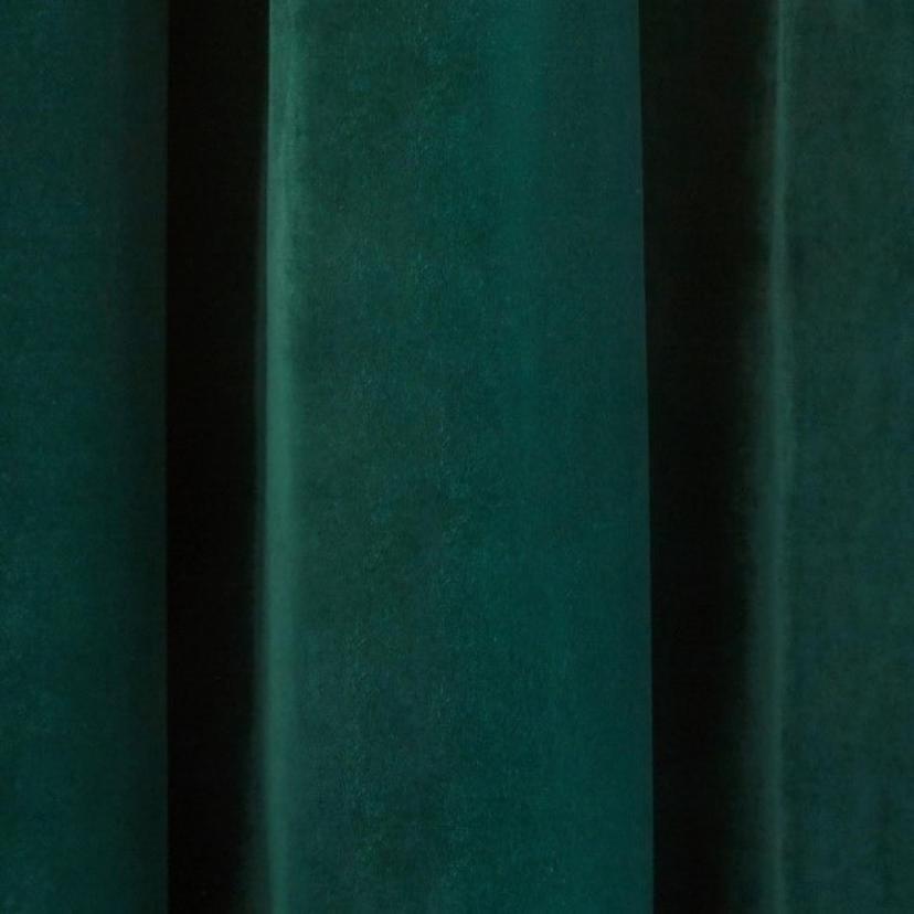 Bright Green Velvet Curtain — image 2 of 2
