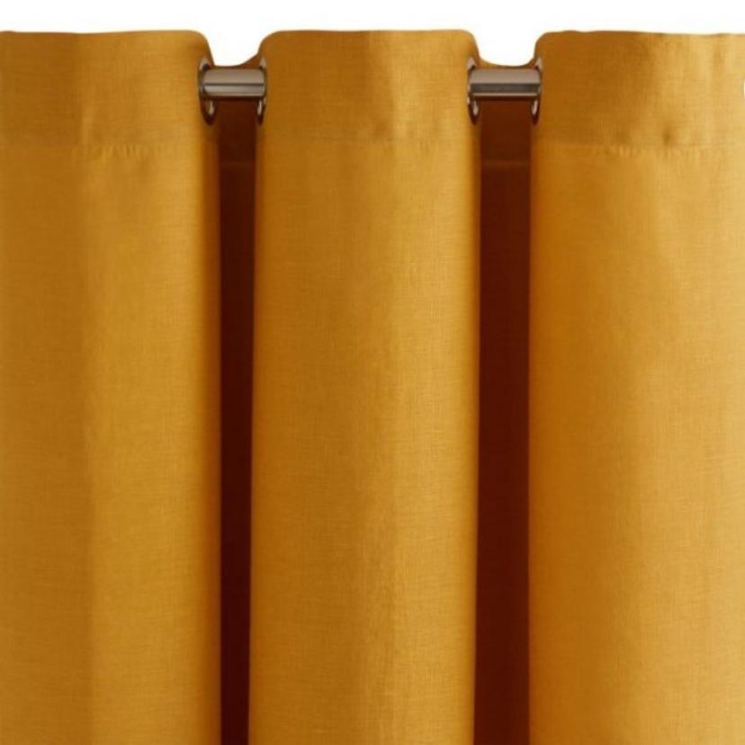 Light Mustard Linen Curtain — image 2 of 2