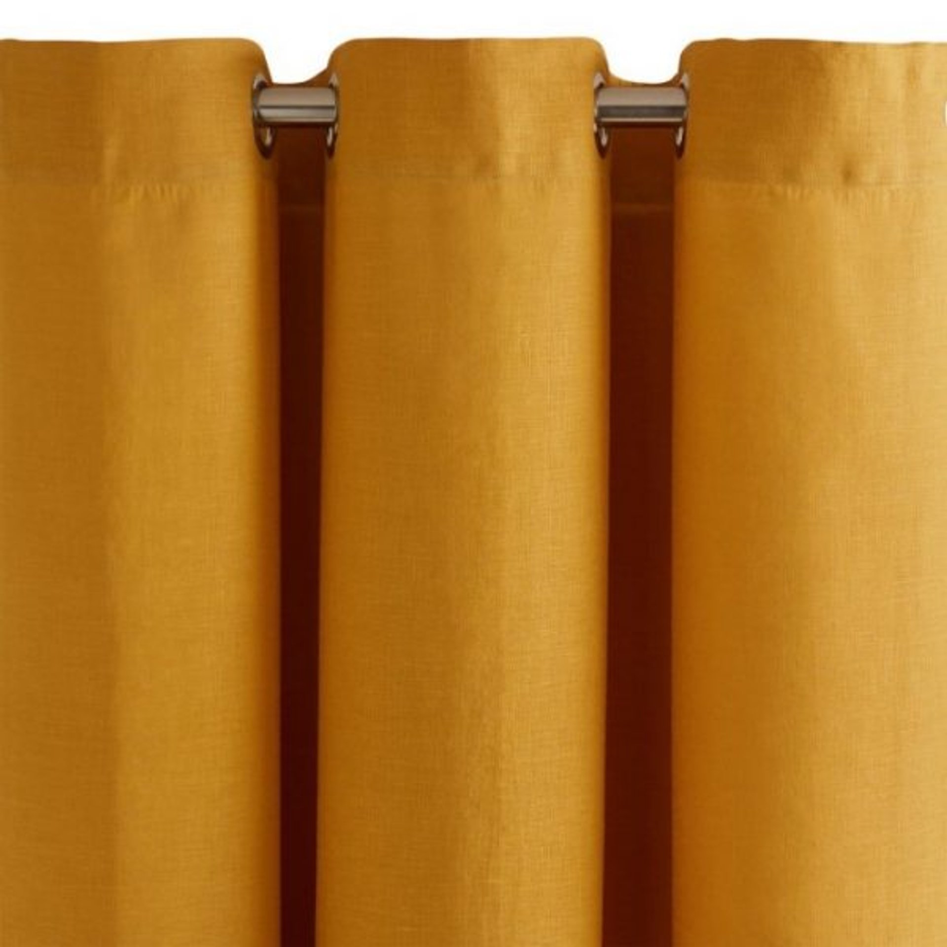 Light Mustard Linen Curtain