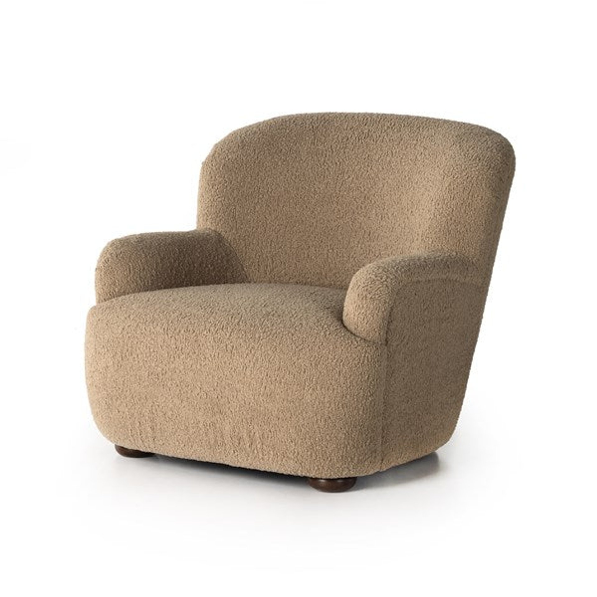 Bomu brown boucle armchair